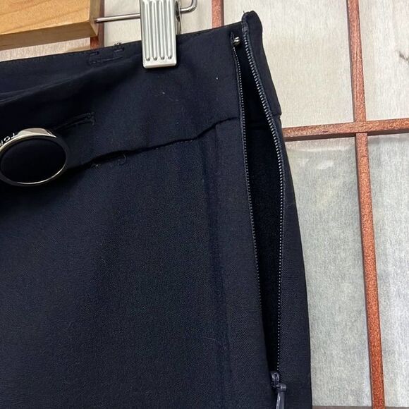 TORY BURCH CUFF FLARE LEG BLACK DRESS PANTS SIZE 4 - Picture 6 of 9